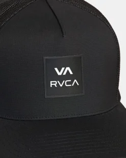 RVCA ALL THE WAY TECH TRUCKER HAT Black