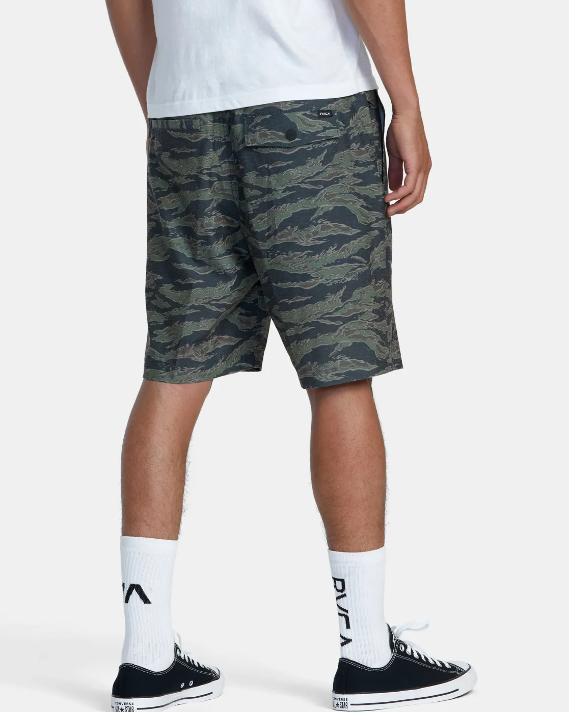 RVCA ALL TIME HEMP HYBRID 19" SHORTS Tiger Camo Clearance