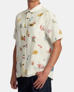 RVCA ARTIFACTS SHORT SLEEVE SHIRT Natural