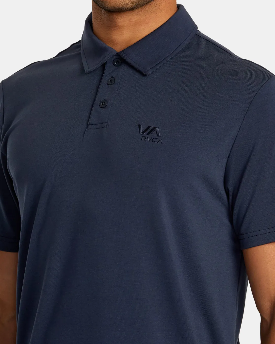 RVCA BALANCE SHORT SLEEVE POLO TEE Indigo Best