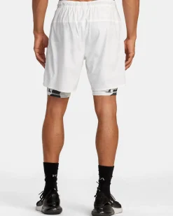 RVCA BEDWIN X STASH TRAIN 2-IN-1 SHORTS Off White Hot