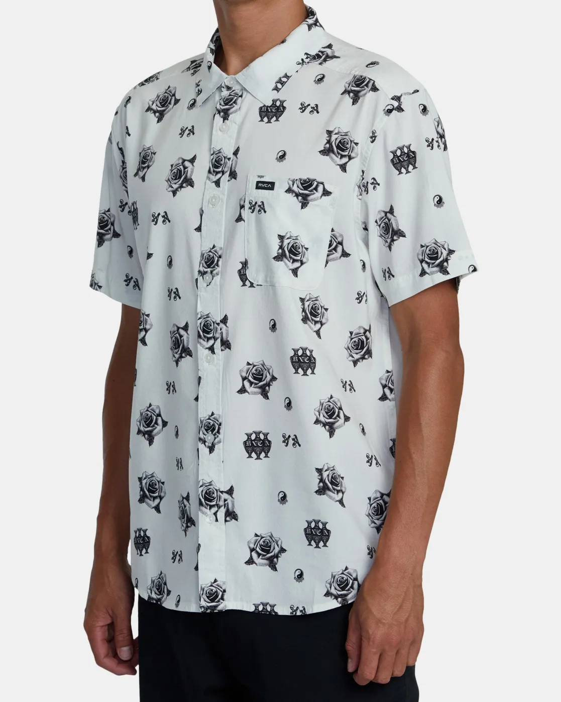 RVCA BENJAMIN JEANJEAN CEREMONY SHORT SLEEVE SHIRT White Hot