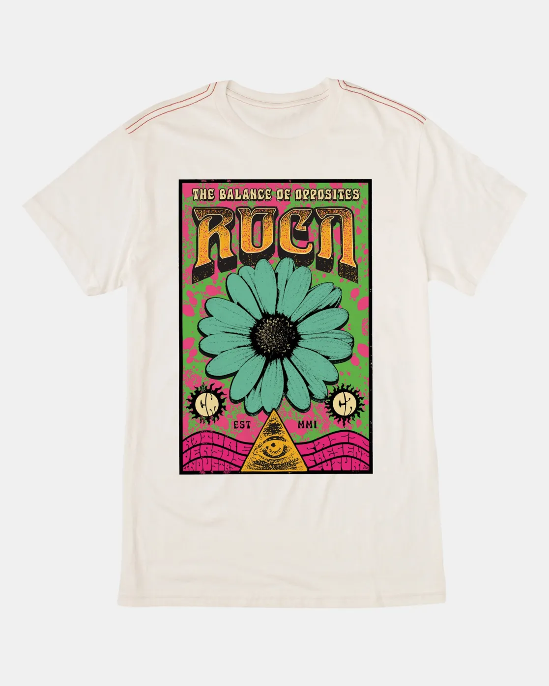 RVCA BLOOMFEST TEE Antique White Clearance