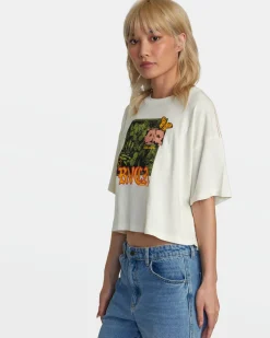 RVCA BOYFRIEND CROPPED TEE Whisper White Clearance