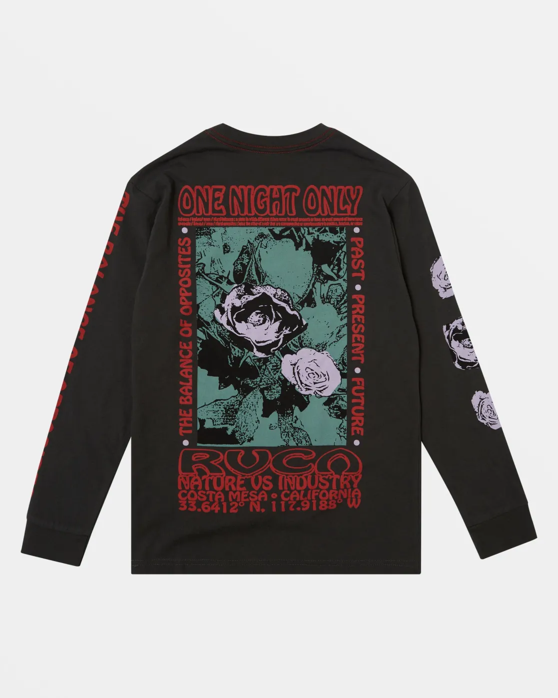 RVCA BOYS ONE NIGHT ONLY LONG SLEEVE TEE Pirate Black Online