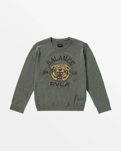 RVCA BOYS SLOWDIVE CREW SWEATER Sage Leaf