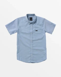 RVCA BOYS THAT'LL DO SHORT SLEEVE SHIRT Oxford Blue Online