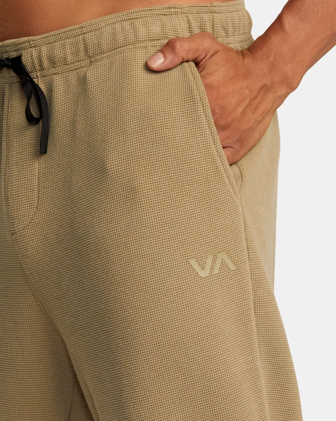RVCA C-ABLE WAFFLE KNIT JOGGERS Dark Khaki Sale