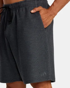 RVCA C-ABLE WAFFLE KNIT SHORTS Navy Heather Hot