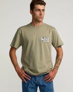 RVCA COBRA SERVICES TEE Aloe Hot
