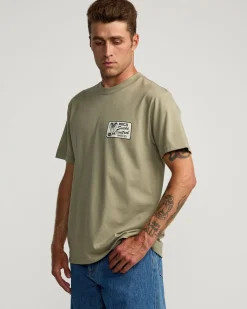 RVCA COBRA SERVICES TEE Aloe Hot