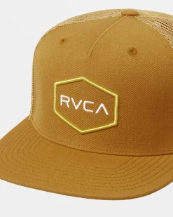 RVCA COMMONWEALTH TRUCKER HAT Camel Outlet