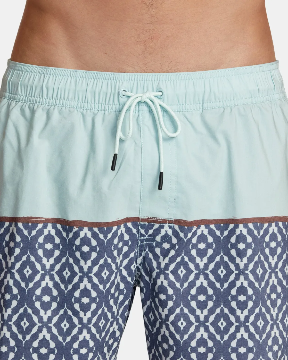 RVCA COUNTY ELASTIC WAIST 17" BOARDSHORTS Light Blue New