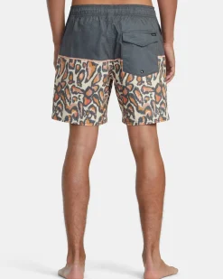 RVCA COUNTY ELASTIC WAIST 17" BOARDSHORTS RVCA Black New