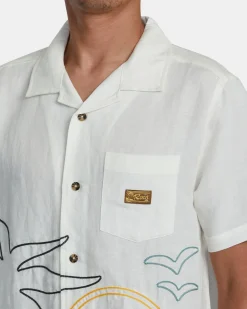 RVCA CRESCENT BAY SHORT SLEEVE SHIRT Natural Online