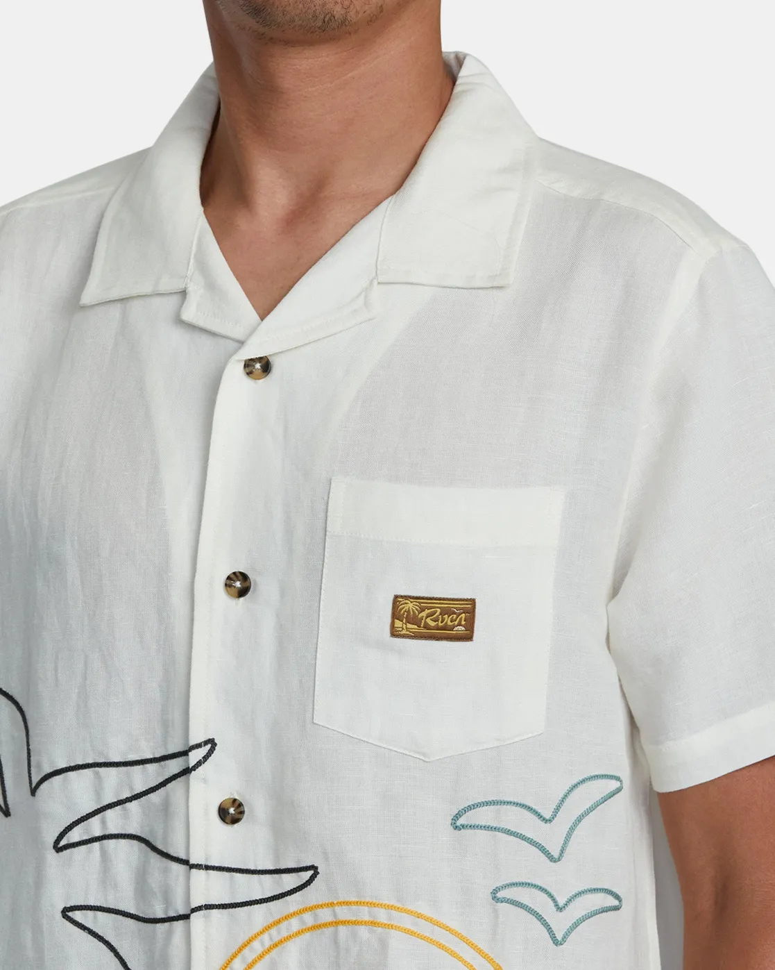 RVCA CRESCENT BAY SHORT SLEEVE SHIRT Natural Online