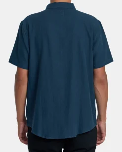 RVCA DAYSHIFT COLLECTION DAYSHIFT SHORT SLEEVE SHIRT Petrol Blue Outlet