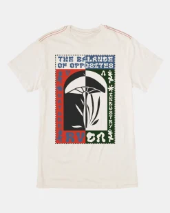 RVCA DECOSHROOM TEE Antique White Hot