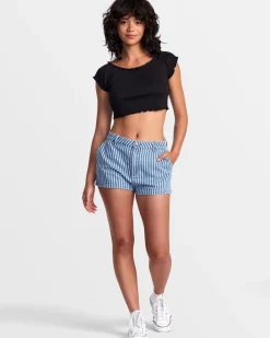 RVCA DELILAH OFF-THE-SHOULDER CROP TOP RVCA Black New