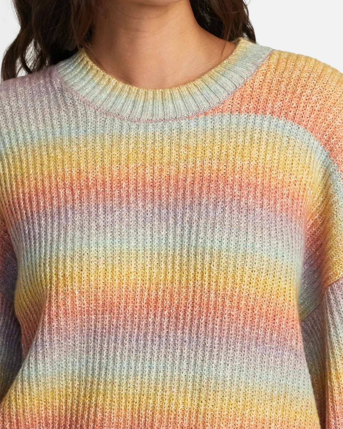 RVCA DIP IN PULLOVER SWEATER Sky High New