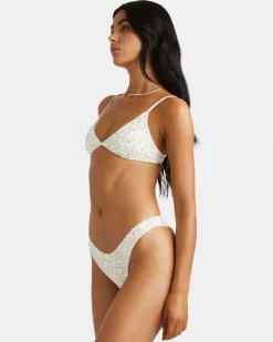 RVCA DITSY RIB MEDIUM FRENCH BIKINI BOTTOMS Whisper White Best