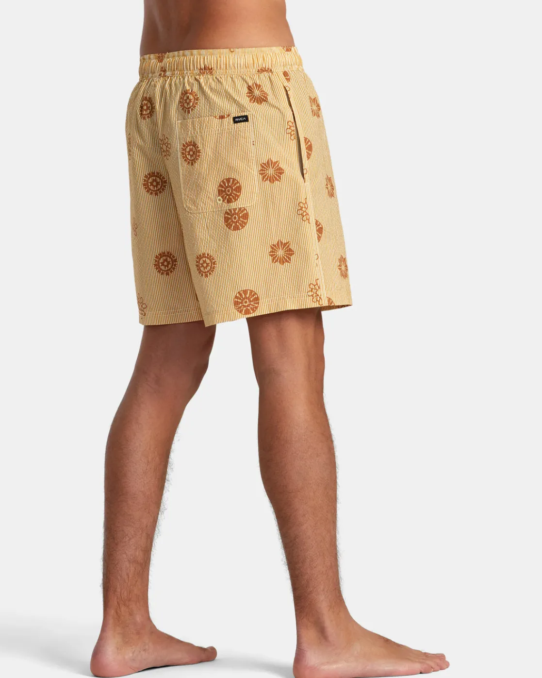 RVCA ENDLESS 17" ELASTIC WAIST SHORTS Gold Discount