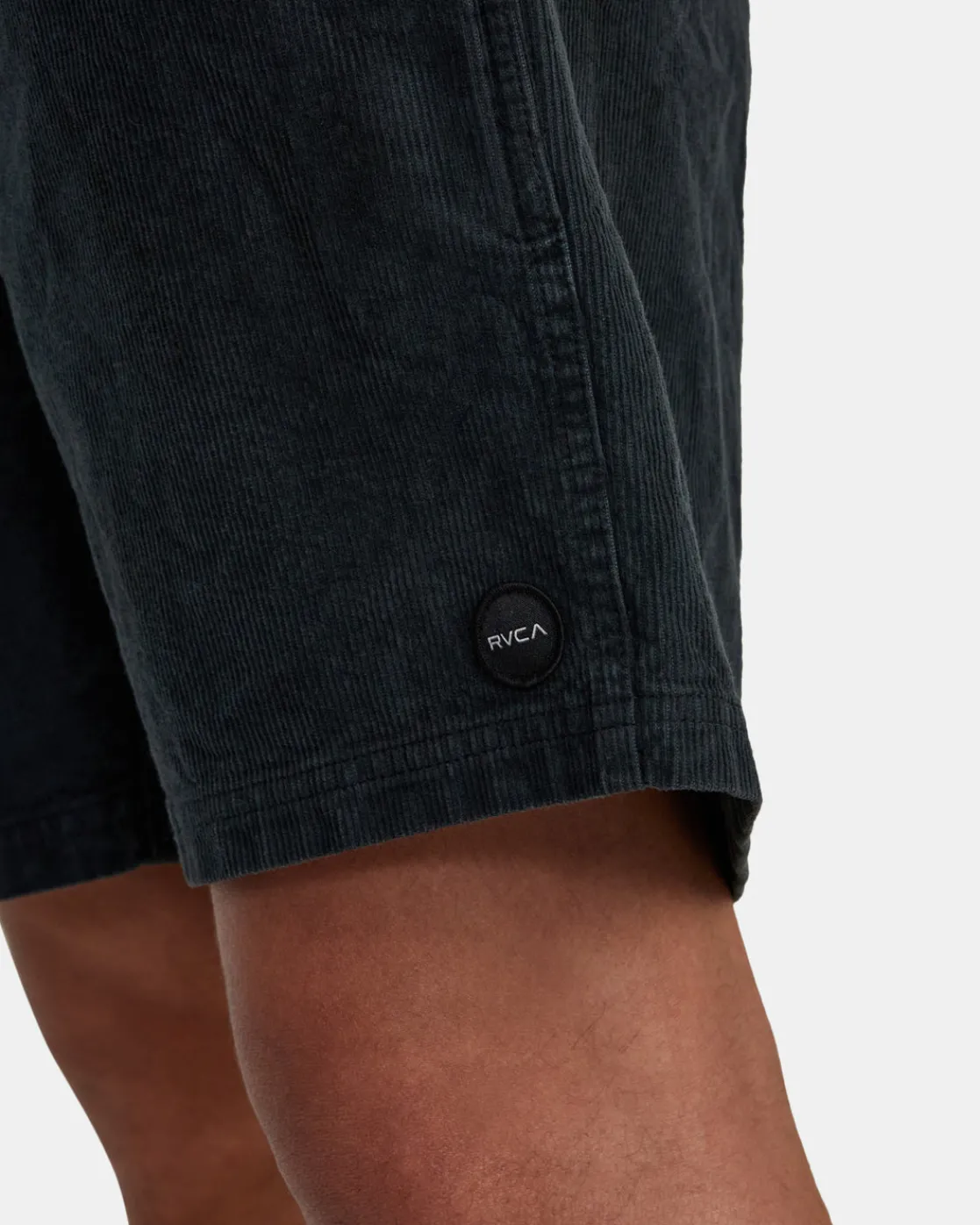RVCA ESCAPE 17" ELASTIC WAIST CORDUROY SHORTS Black Sale
