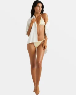 RVCA FLORAL COLLAGE SLIDE TRI BIKINI TOP Sahara Sun Best