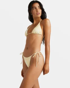 RVCA FLORAL COLLAGE SLIDE TRI BIKINI TOP Sahara Sun Best