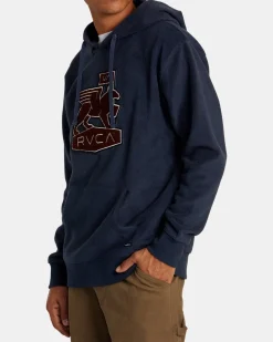 RVCA GRIFFIN HOODIE Moody Blue Outlet