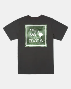 RVCA HAWAII VA ATW PALM SHORT SLEEVE TEE Pirate Black Sale