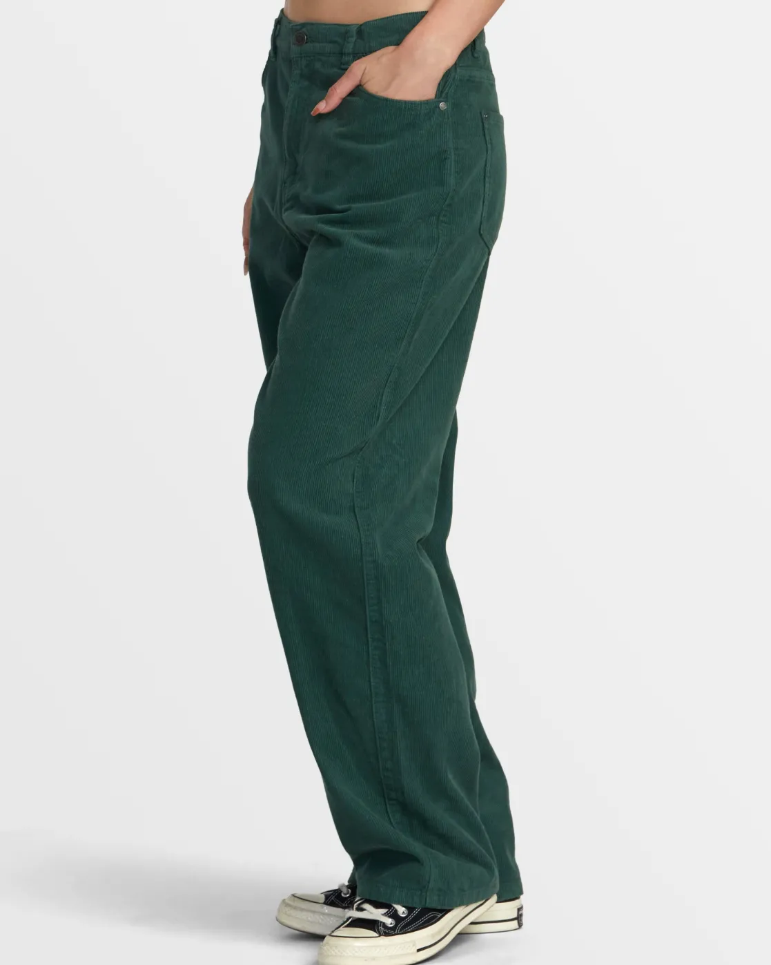 RVCA HERITAGE CORDUROY WIDE LEG PANTS Pineneedle New