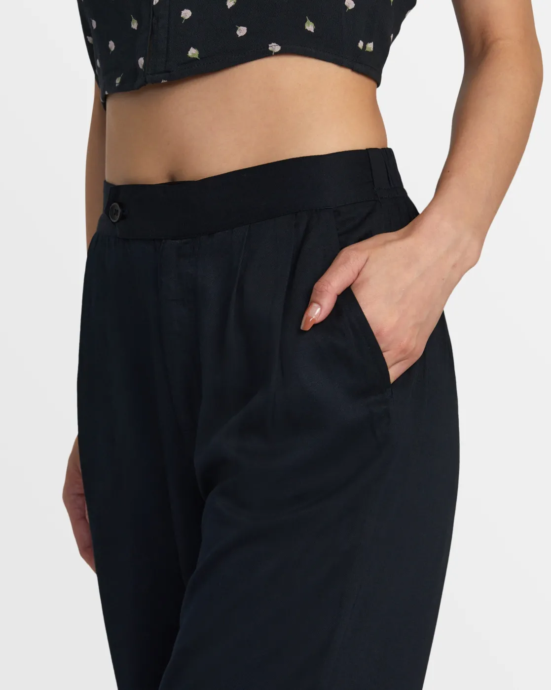 RVCA HUDSON WIDE LEG PANTS Rvca Black Sale