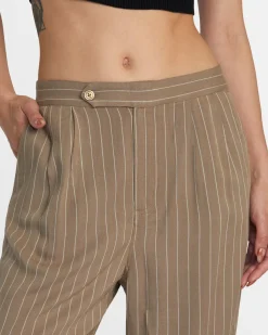 RVCA HUDSON WIDE LEG PANTS Dark Khaki Best
