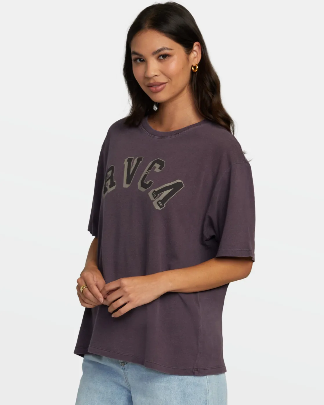 RVCA IVY LEAGUE TEE Plum Perfect Outlet