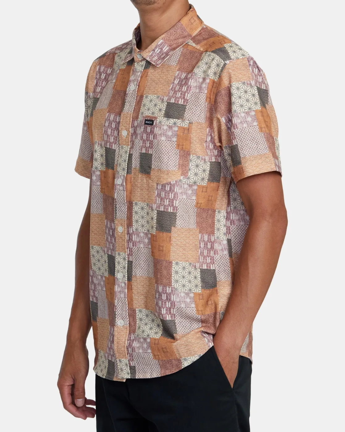 RVCA JBS SHORT SLEEVE SHIRT Vintage Gold Outlet
