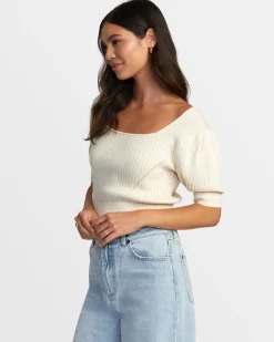 RVCA KATHRYN SWEATER Latte Clearance