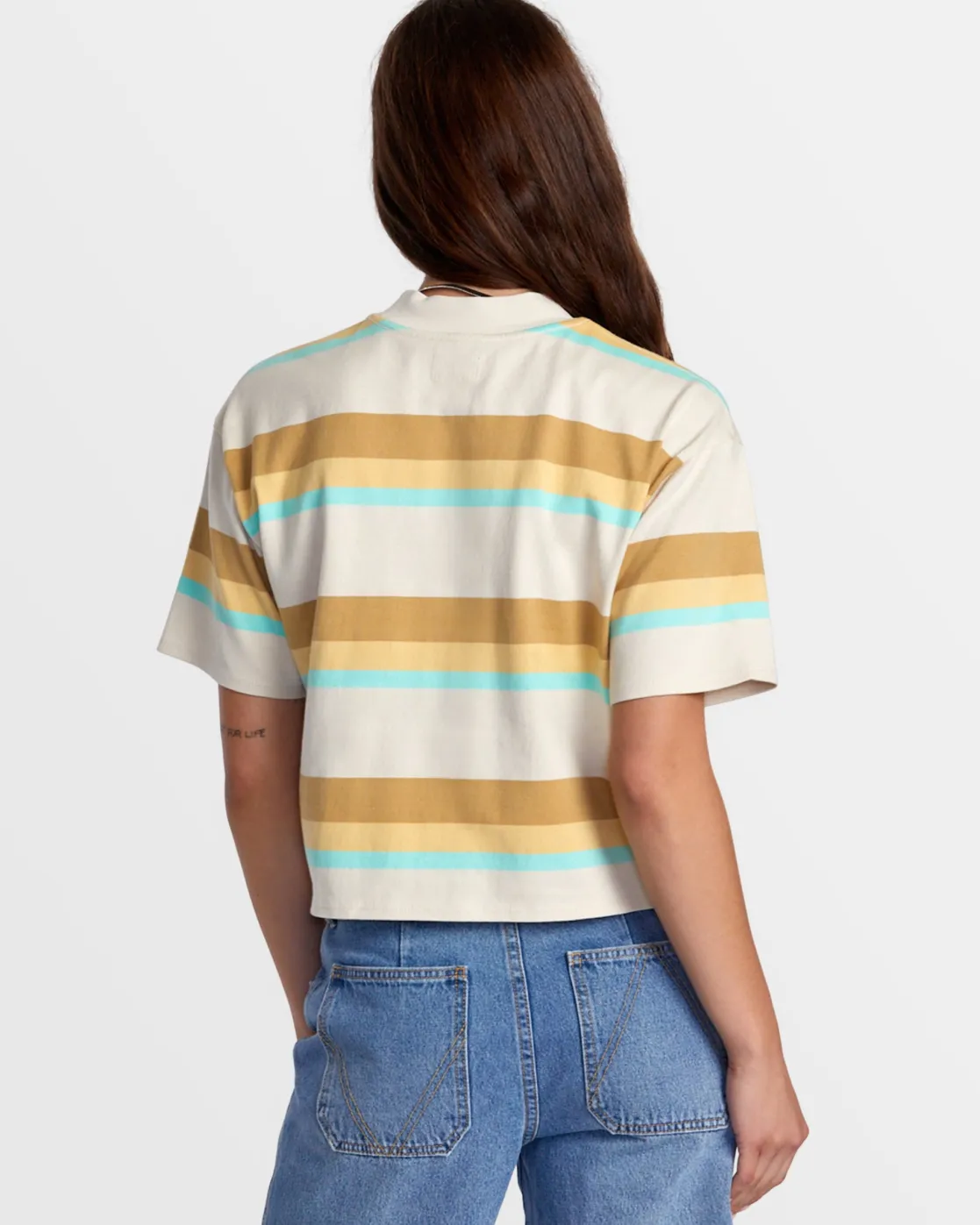 RVCA KINNEY MOCK NECK TEE Latte Best