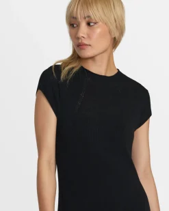 RVCA LATELY SOLID SWEATER DRESS Black Discount