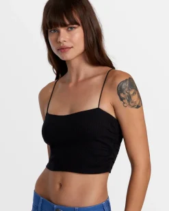 RVCA LEXI WIDE RIB FITTED TANK TOP Rvca Black Online