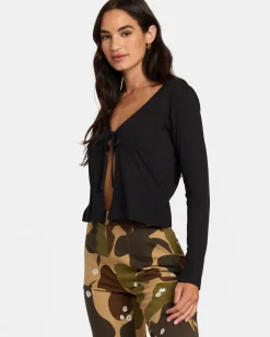 RVCA LOVE ME LONG SLEEVE TOP Rvca Black Discount