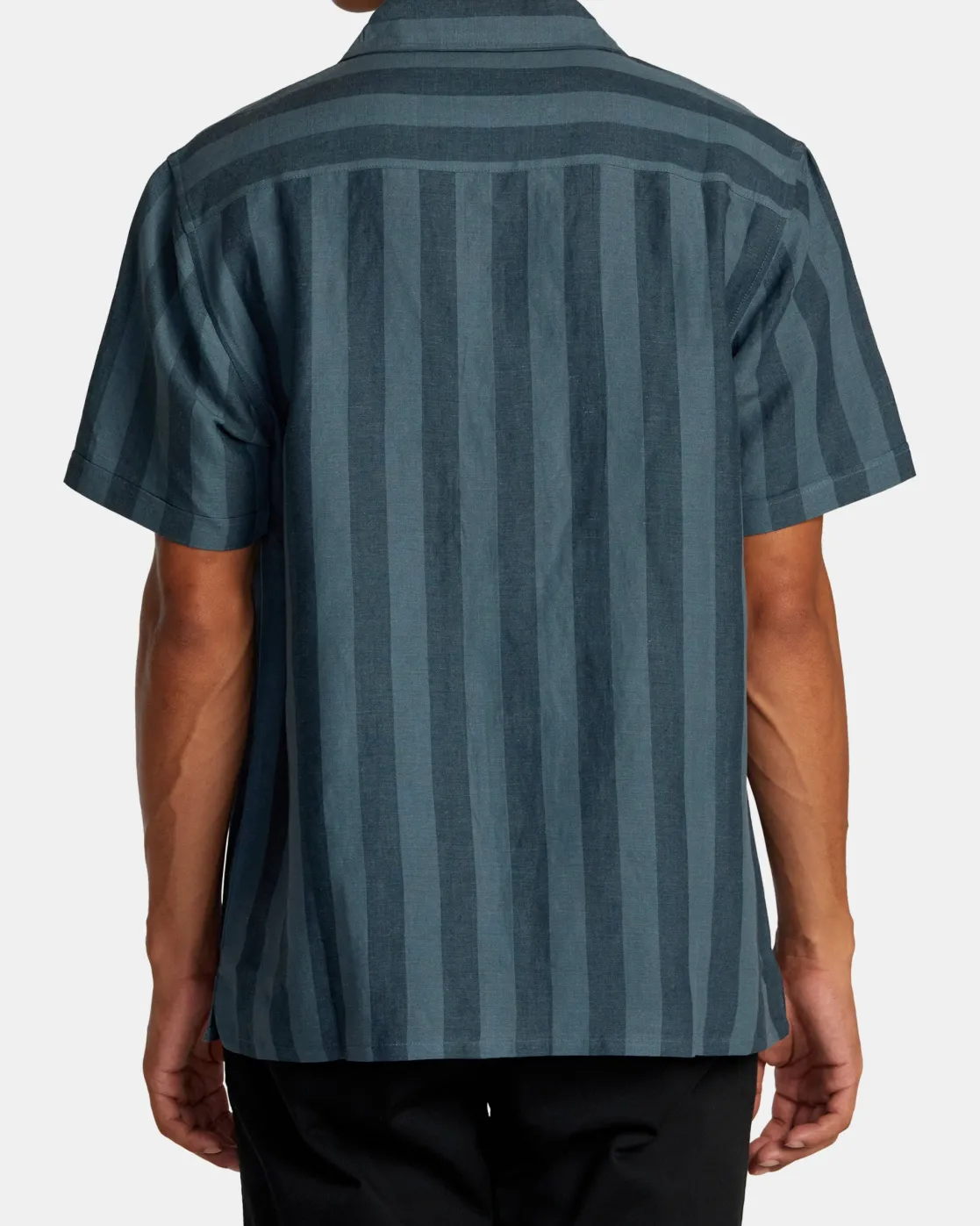 RVCA LOVE STRIPE SHORT SLEEVE SHIRT Petrol Blue Hot
