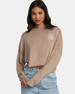 RVCA LUAU VISTA LONG SLEEVE TEE Warm Taupe Hot