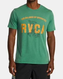 RVCA LUKE P SPORT TECH TEE Green Grass New