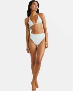 RVCA MAISEY HIGH RISE CHEEKY BIKINI BOTTOMS Sky High