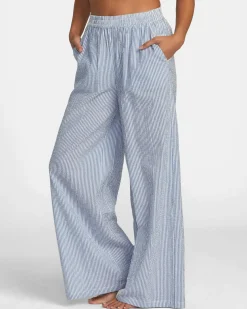 RVCA NEW YUME BEACH PANTS Coronet Blue Clearance