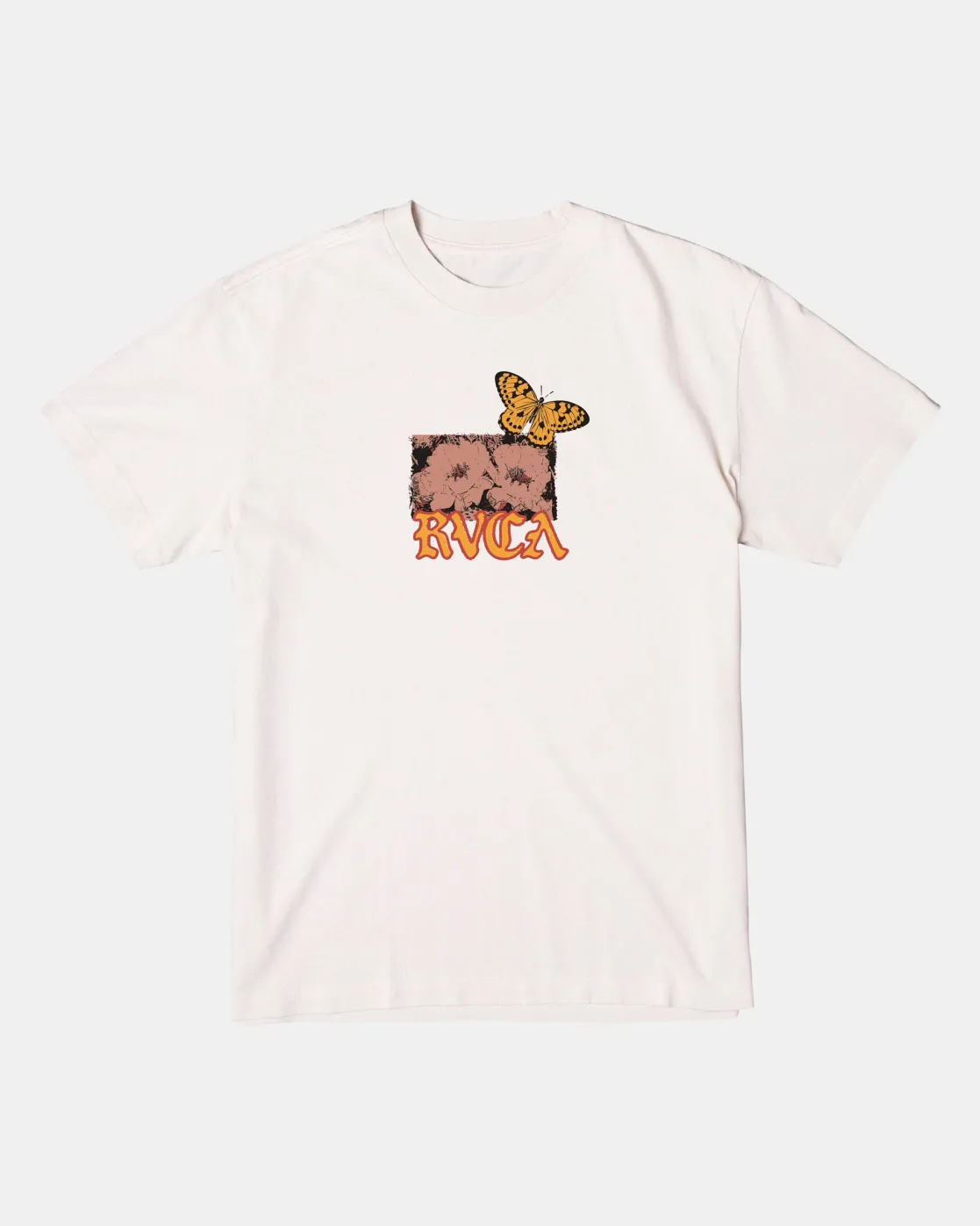 RVCA OPUNTIA SHORT SLEEVE TEE Silver Bleach Discount