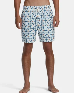 RVCA PERRY 17" ELASTIC WAIST BOARDSHORTS Cool Blue Best