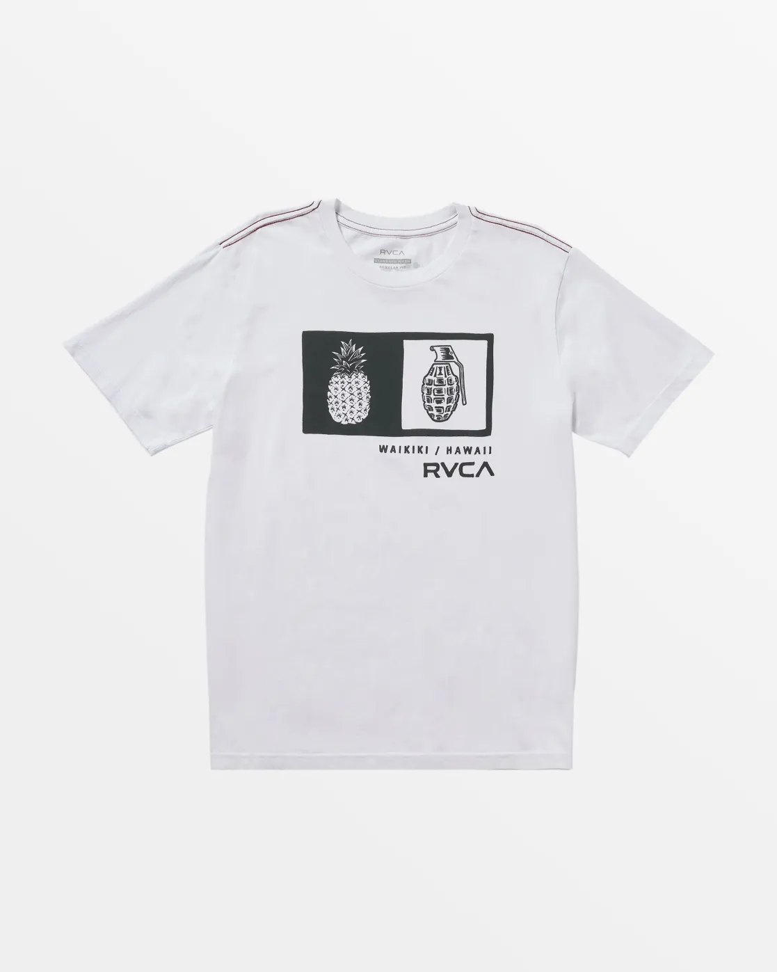 RVCA PINEAPPLE GRENADE TEE White Sale