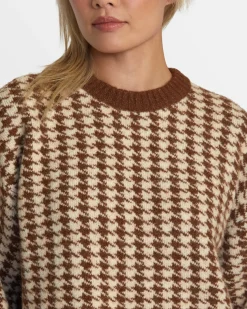 RVCA PREP SWEATER Mocha Bisque New